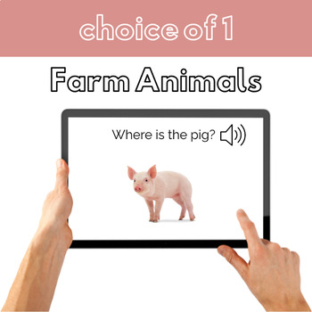 Preview of Farm Animal Topic Quiz (Errorless)