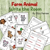 Farm Animal Write the Room - Farm Writing Activity - Field