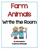 Farm Animal Write the Room Literacy Center