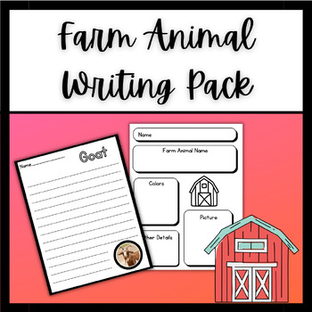 Preview of Farm Animal Writing Pack