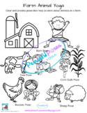 Farm Animal Yoga Coloring Page