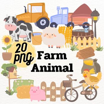 Preview of Farm Animal clip art - for Preschool, Pre-K, & Kindergarten