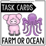 Farm Animal or Ocean Animal Task Card Set