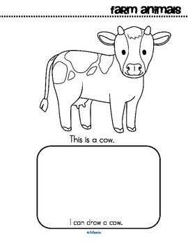 Farm Animals Printables Read Color Draw - Make a Book Distance Learning