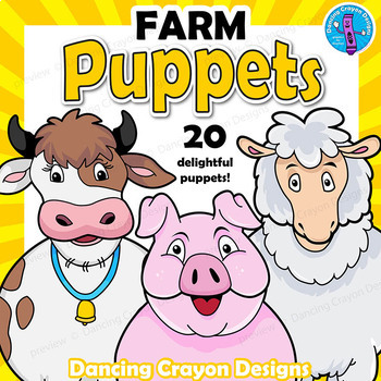 Preview of Farm Animal Craft - Printable Paper Bag Puppets