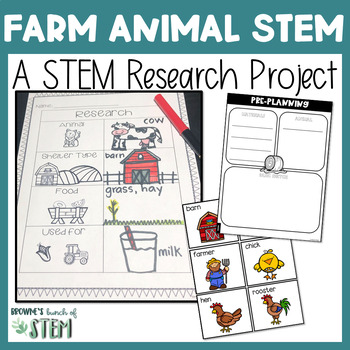 Preview of Farm Animals: A STEM Research Project | {Digital & Printable}