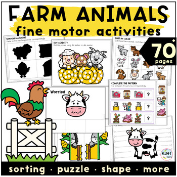 Farm Animals Dot Markers Activity Book: Easy Toddler-Preschool-Kids Dot  Markers