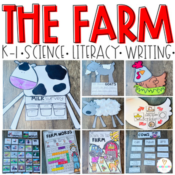 Preview of Farm Activities for Kindergarten Science Centers, ELA, Crafts | Science Lessons