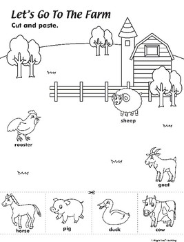 farm animals cut outs