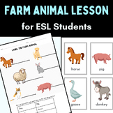 Farm Animals Activity Packet | Spanish to English | ESL & 