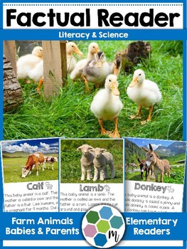 Preview of Reader: Farm Animals Babies - Nonfiction with real photos