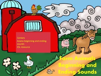 Preview of Farm Animals Beginning and Ending Sounds