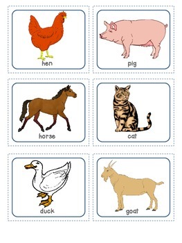Farm Animals Bingo Game by Marina's Little People | TPT