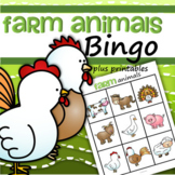 Farm Animals Bingo plus Printables for Toddlers Preschool 