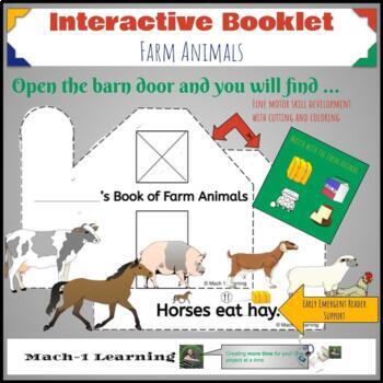Farm Animals Booklet by Mach 1 Learning | TPT
