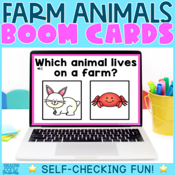 Preview of Farm Animals Boom Cards™