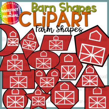 Preview of Farm Animals Clipart - Barn Shapes - Barn Clip Art