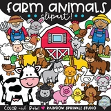 Farm Animals Clipart Mega Set!