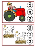 Farm Animals Clothespin Counting Game