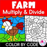 Farm Animals Color by Number Code Multiplication and Divis