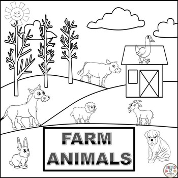 Farm Animals Coloring by Urbino12 | TPT