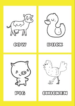 Farm Animals Coloring Book, Farm Animals Coloring Book, PDF | TPT