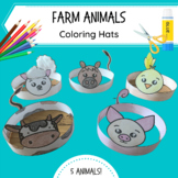 Farm Animals Coloring Hats