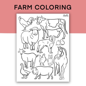 coloring pages of farm animals for kids