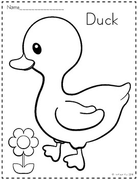 Download Farm Animals Coloring Pages by The Kinder Kids | TpT