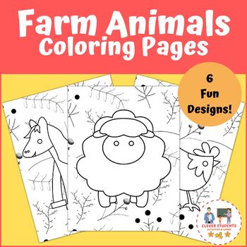Preview of Farm Animals Coloring Pages - Coloring Sheets - Fall Autumn - Coloring Book