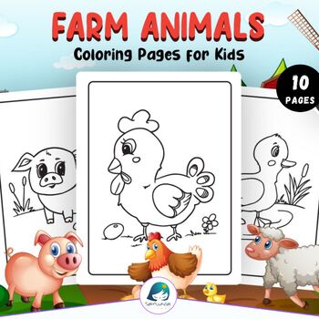 Farm Animals Coloring Pages - Coloring Sheets - Morning Work - Coloring ...