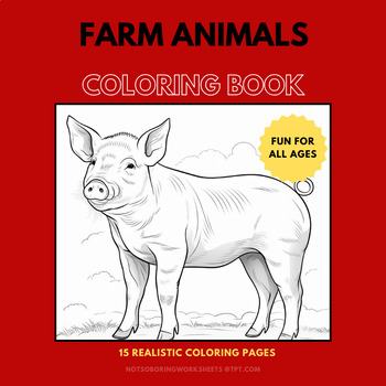 Preview of Farm Animals Coloring Pages Printable Coloring Book
