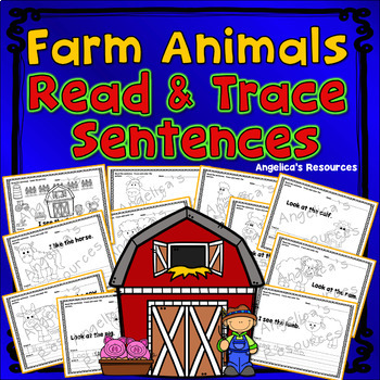 Preview of Farm Animals | Coloring Pages Printable Sight Word Practice Worksheets | Trace
