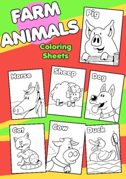 Farm Animals Coloring Sheets by Conan McPhee | Teachers Pay Teachers