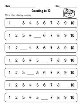 Farm Animals / Counting To 10 Worksheet / Matching Numbers To Objects