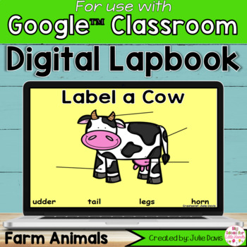 Farm Animals Digital Interactive Notebook Google Classroom | TpT