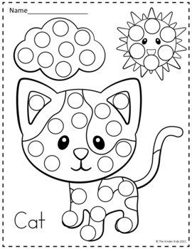 Preview of Farm Animals Dot Markers Coloring Pages