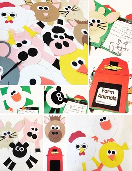 Farm Animals Easy Art: Adapted Art Pack and Writing Activities | TPT