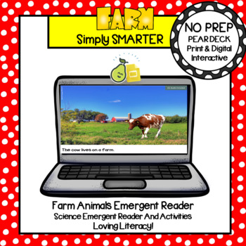Preview of Farm Animals Emergent Reader And Activities For Pear Deck