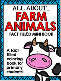 Farm Animals Fact Filled Coloring Book - Writing Practice 