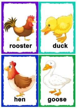 Farm Animals Flashcards For Kids - Preschool- kindergarten PDF ...
