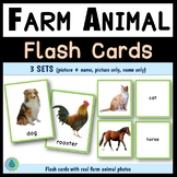 Farm Animals Flashcards with Real Photos