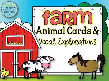 Preview of Farm Animals {Flashcards, Word Wall, Vocal Exploration, and Student Pages}