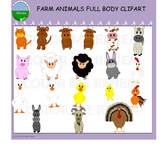 Farm Animals Full Body Clipart