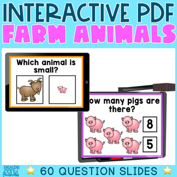 Preview of Farm Animals Interactive PDF