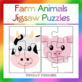 Funny Farm Animal Jigsaw Puzzle Game for Kids and Toddlers for