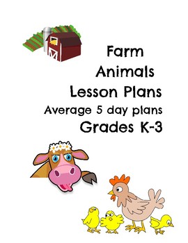Farm Animals Lesson Plans by Rebecca Oliver | TPT