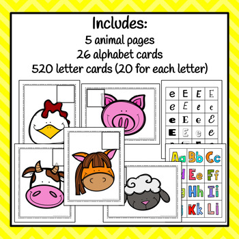 Farm Animals Letter Sort - S by Oh Boy Homeschool | TpT