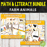 Farm Animals Math and Literacy Bundle Pack