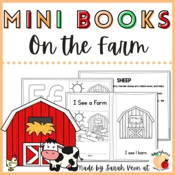 Preview of Farm Animals Mini Books and Printables